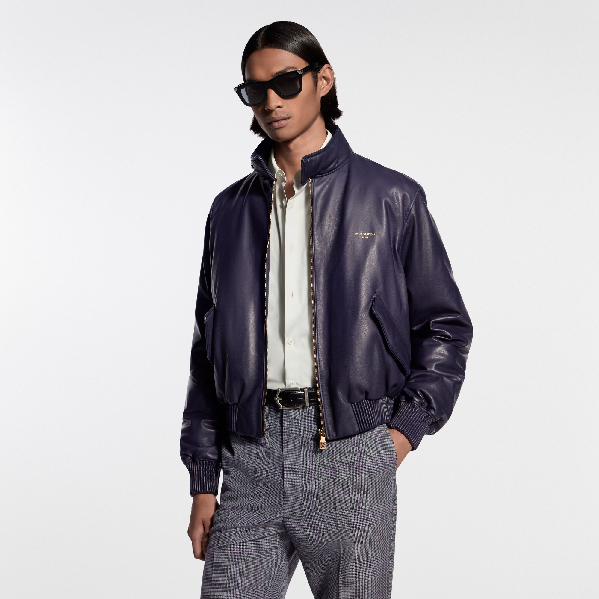 Padded Leather Blouson - Les Extraordinaires - High-End Ready-to Padded Leather Blouson - Les Extraordinaires - High-End Ready-to